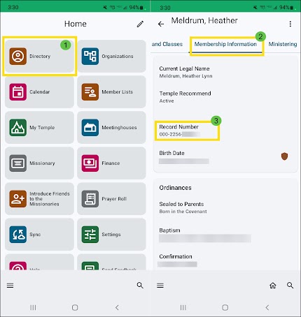 Membership tab in the Tools app